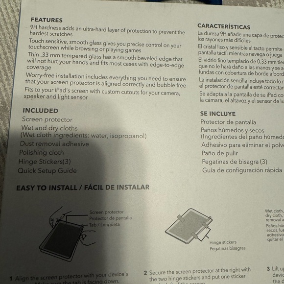 Insignia iPad Hard‎ Screen Protector. New in box. 10th Generation.9H Hardness. - Picture 5 of 11